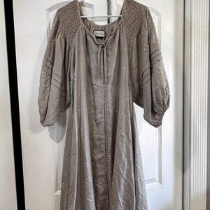 GORGEOUS INNIKA CHOO LINEN SMOCKED SWING DRESS 1